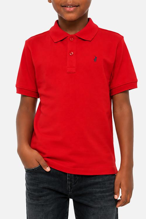 Boys Austin Short sleeve Golfer - Red