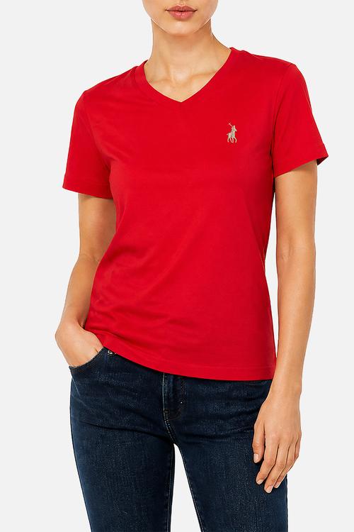 Wmn kelly short sleeve v-neck T-shirt - red