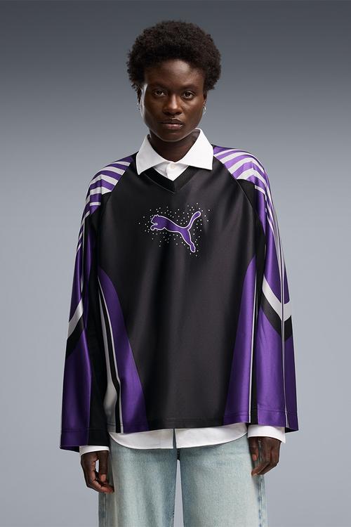 Street Glam Oversized Bedazzled Jersey - Puma Black