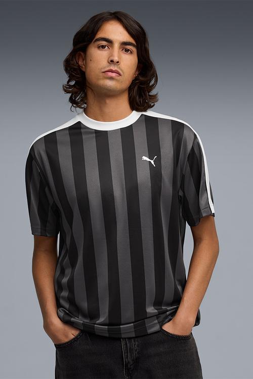 ESS T7 Relaxed Striped Football Jersey - Black