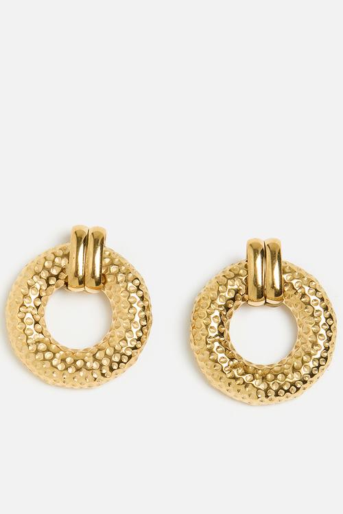 Bold Designer Earrings - Gold