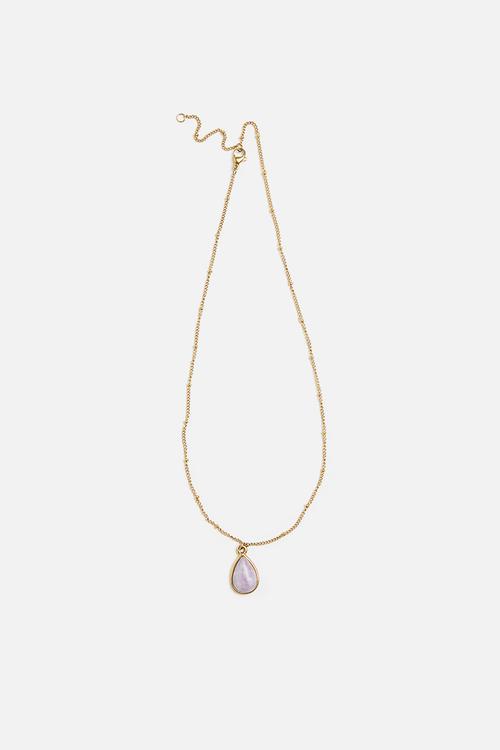 Elegant Stone-Set Necklace - Multicolour