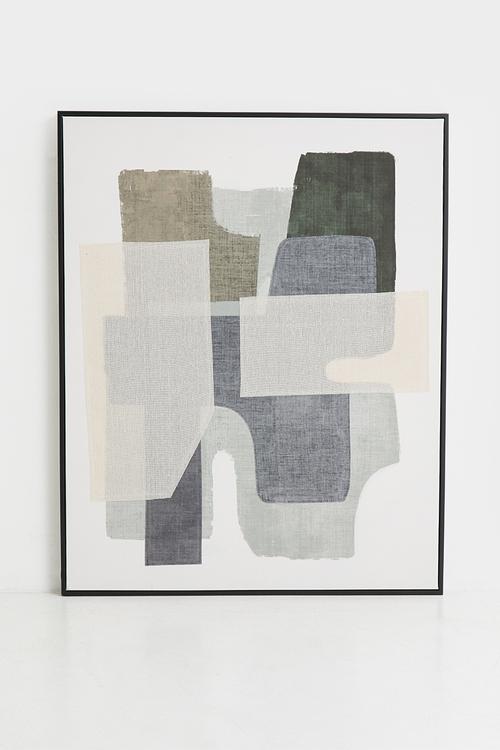 Earthy Abstract Framed Wall Art - Green