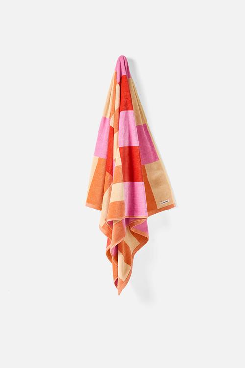 Square Beach Towel Pink