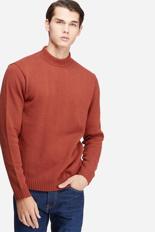 High neck chunky knit