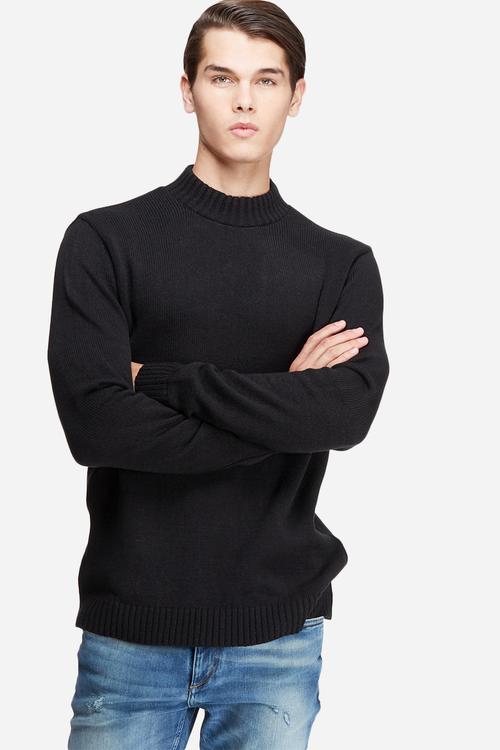 High neck chunky knit