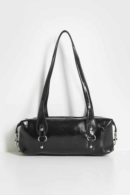 Gaia Barrel Shoulder Bag - Black