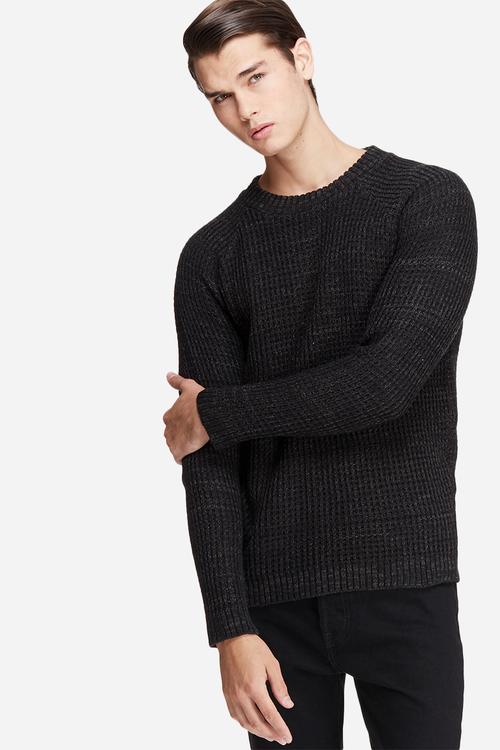 Raglan sleeve textured knit