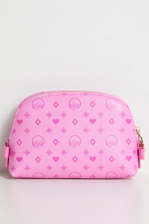 Go Getter Makeup Bag  - Pink And White