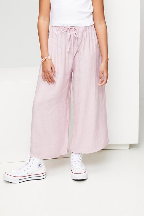 Paperbag waist pants - pink