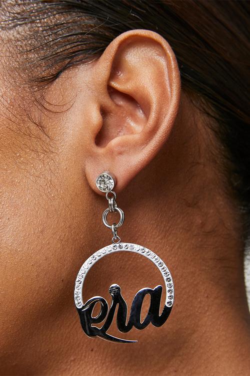 Muse Drop Hoop - Silver