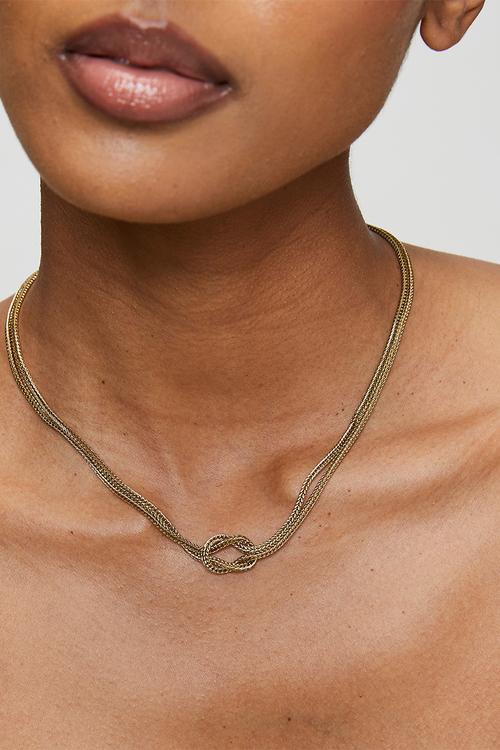 Trendy Love-Knot Necklace - Gold