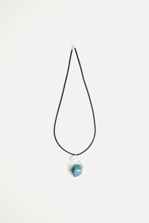 Mae Gemstone Cord Pendant Necklace - multi