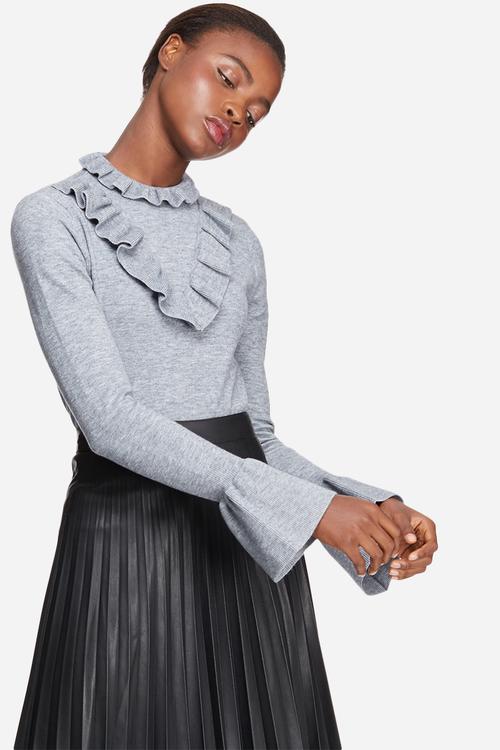 Vicky ruffle bell sleeve knit