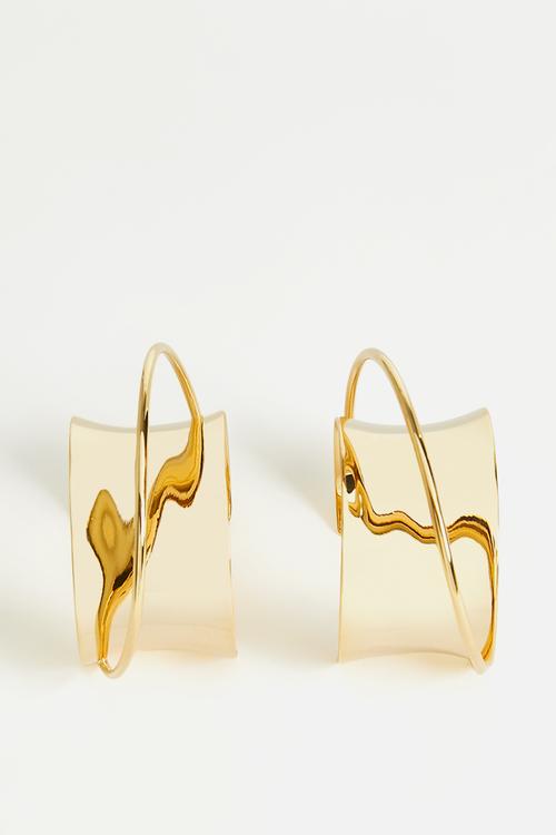 Orian Chunky Orbiter Hoop Earrings-Gold