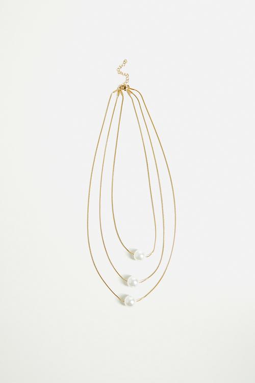 Verity Pearl Pendant Necklace-Gold