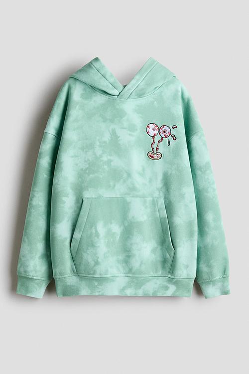 Printed hoodie - green/spongebob squarepants