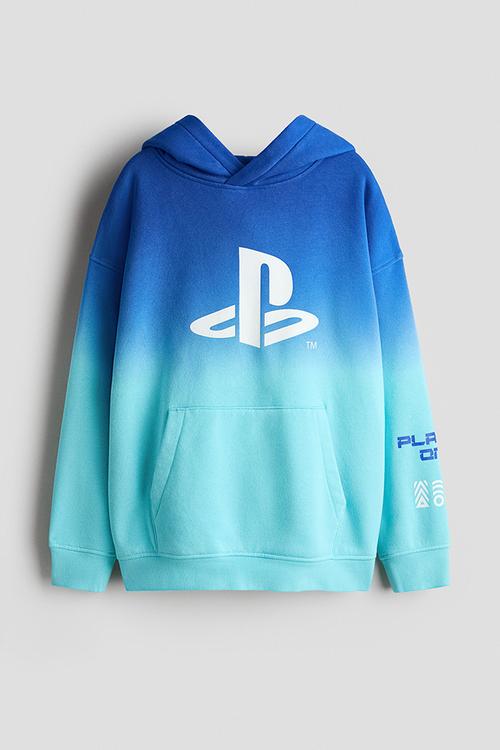 Printed hoodie - turquoise/playstation