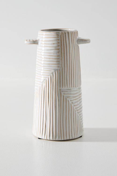 Stoneware Vase - White 