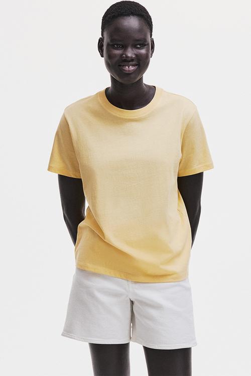 Cotton T-shirt - yellow