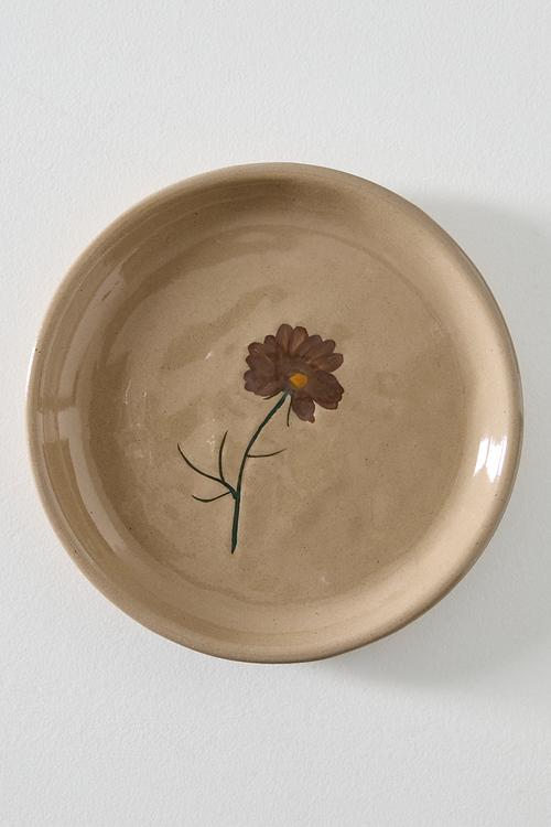 Stoneware Floral Plates 