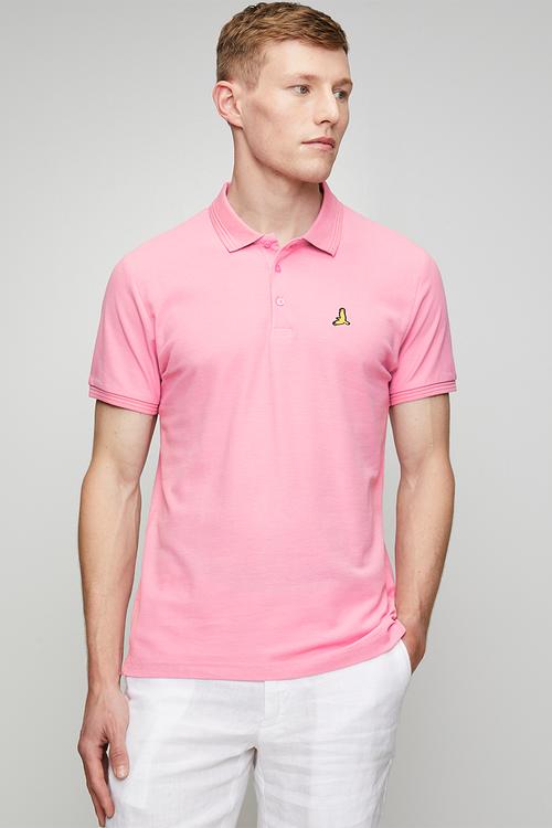 MENS POLO SHIRT  IMAIC - BRIGHT PINK