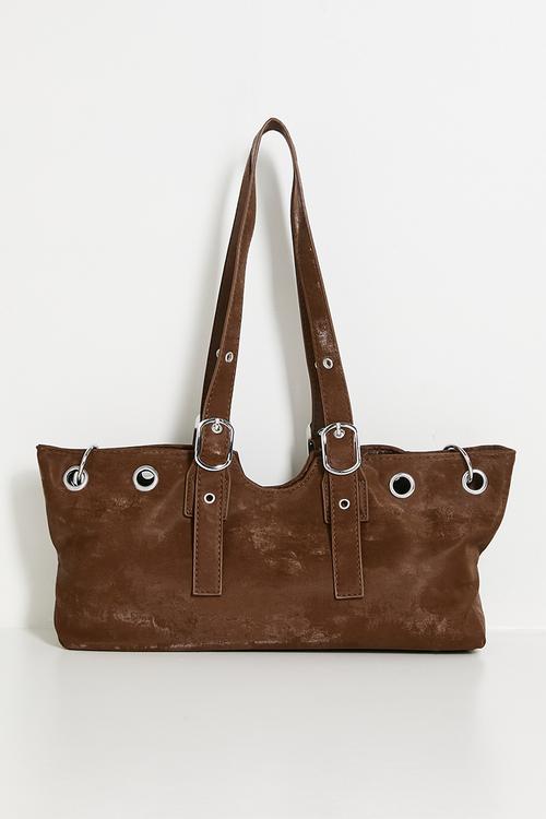 Fiadh Eyelet Shoulder Bag - Brown