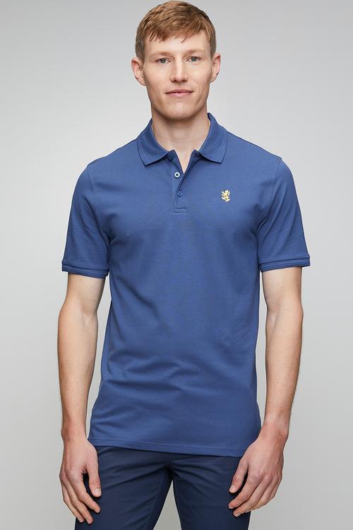 Pringle Adam Pique Golfer - Cobalt Blue