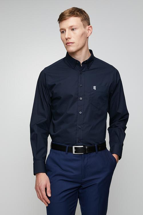 Pringle Jacob Long Sleeve Classic Stretch Shirt - Navy