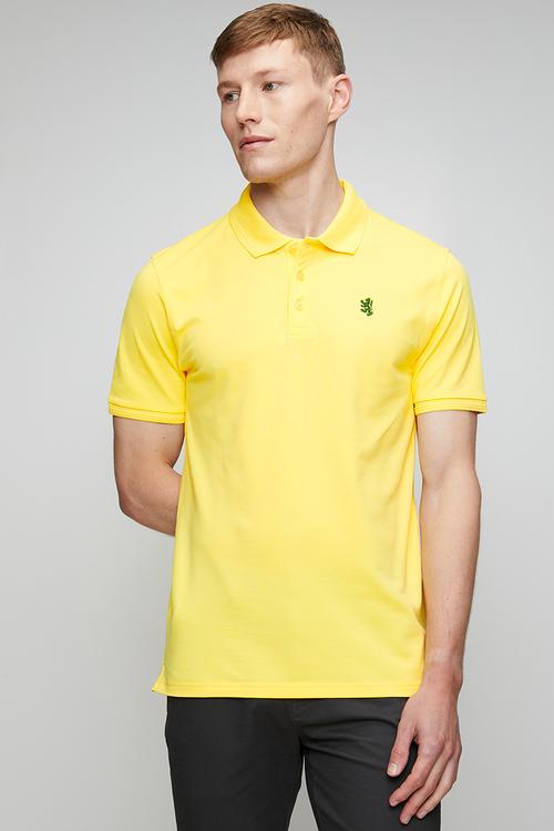 Pringle Adam Pique Golfer - Sun Yellow