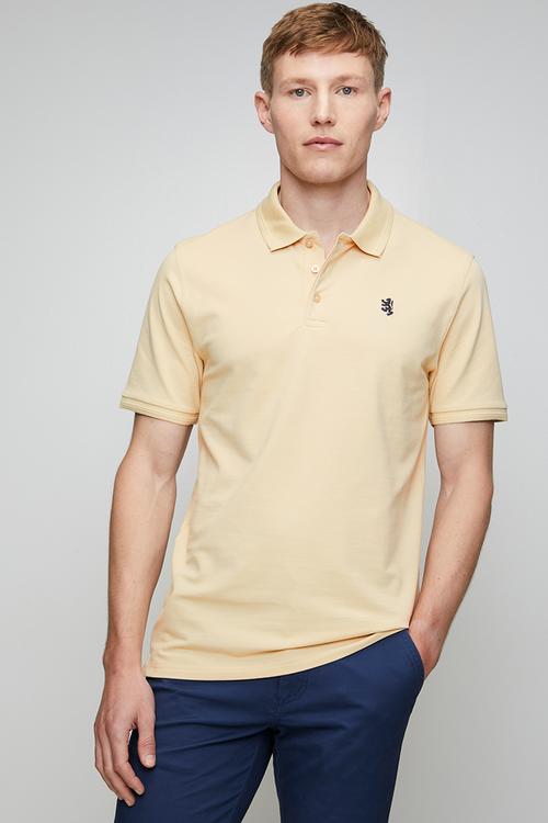 Pringle Adam Pique Golfer - Biscuit