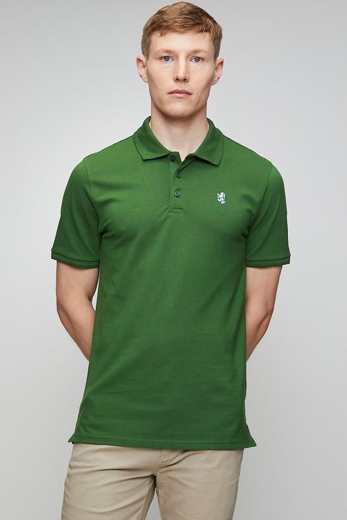 Pringle Adam Pique Golfer - Mid Green