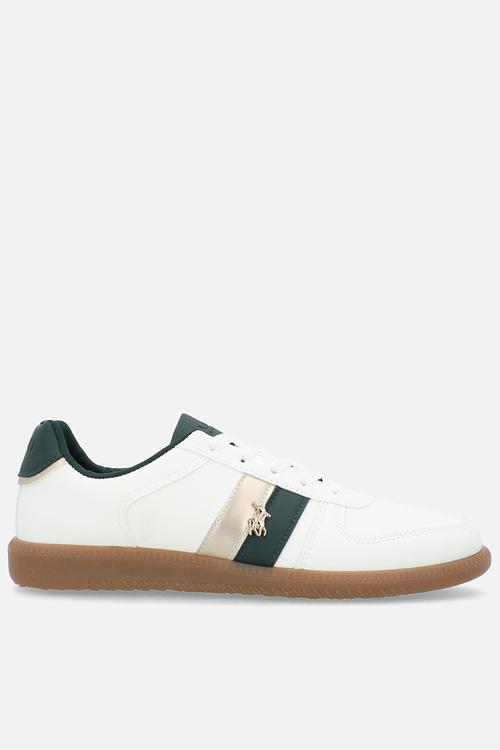 Side flash retro sneaker - white