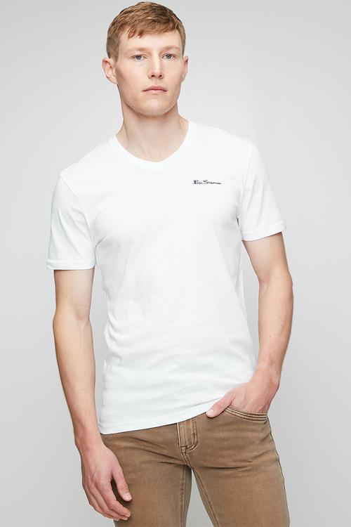 Essential Vn Short sleeve Tee Shirt - White