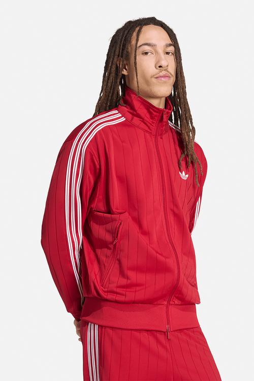 Firebird Pinstripe Drop Needle Track Top - Victory Red