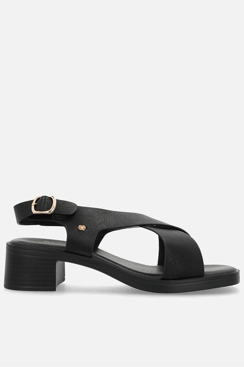 Esmee 1 cross strap heel - black