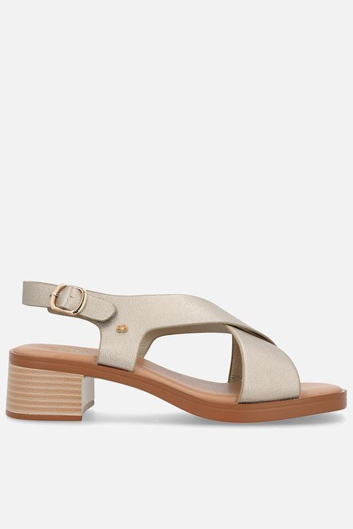 Esmee 1 cross strap heel - champagne