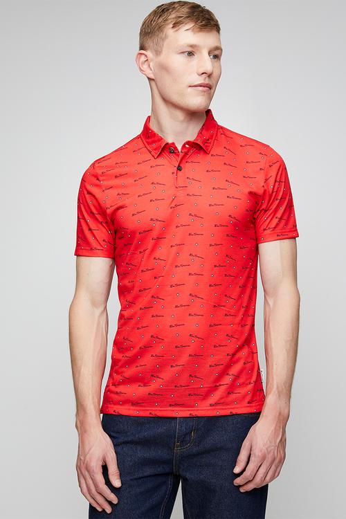 Ben Tar Aop Polo - red