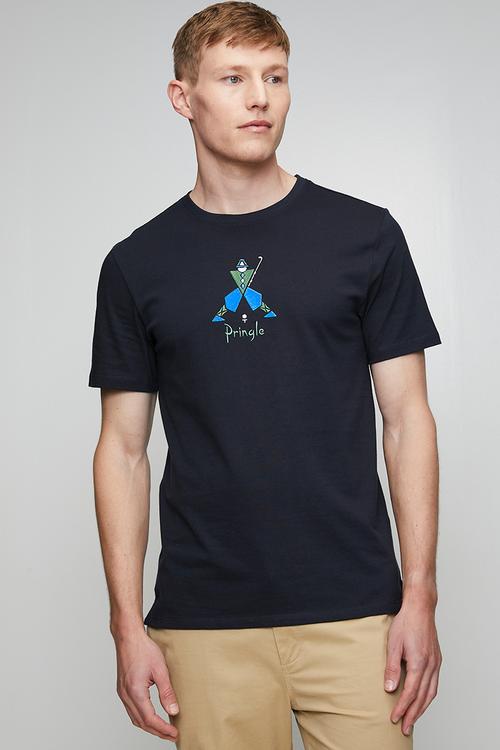Pringle Stef Embroidery Tee - Navy