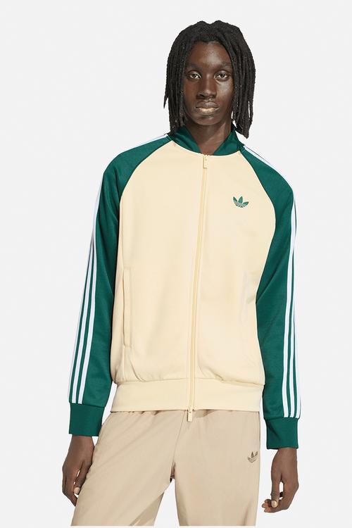  SST Track Top - Warm Vanilla / Collegiate Green