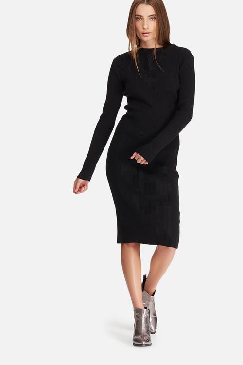Ribbed knitwear dress