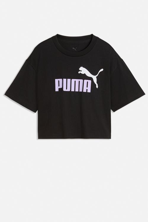Ess 2 Color No. 1 Logo Short Length Tee G - Puma Black-Light Lavender
