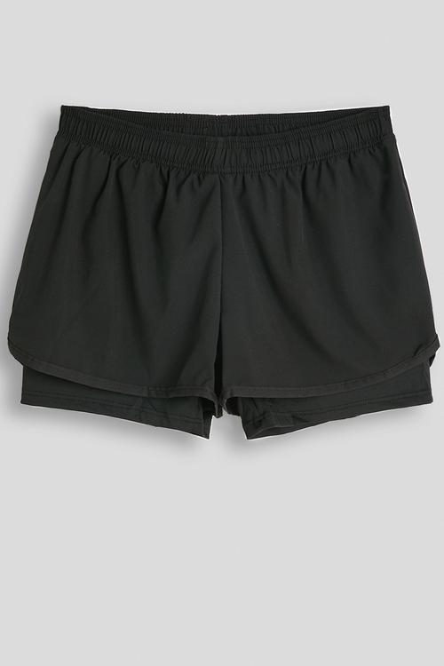 Swim and running shorts - black
