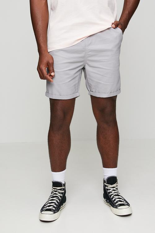 MENS COTTON TWILL CHINO SHORT PAULGRYX - GREY