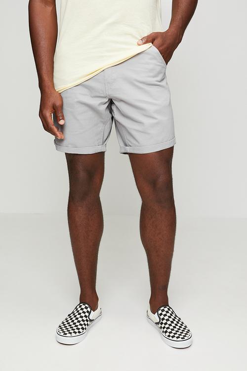 Mens cotton twill chino short hampsonblue - grey