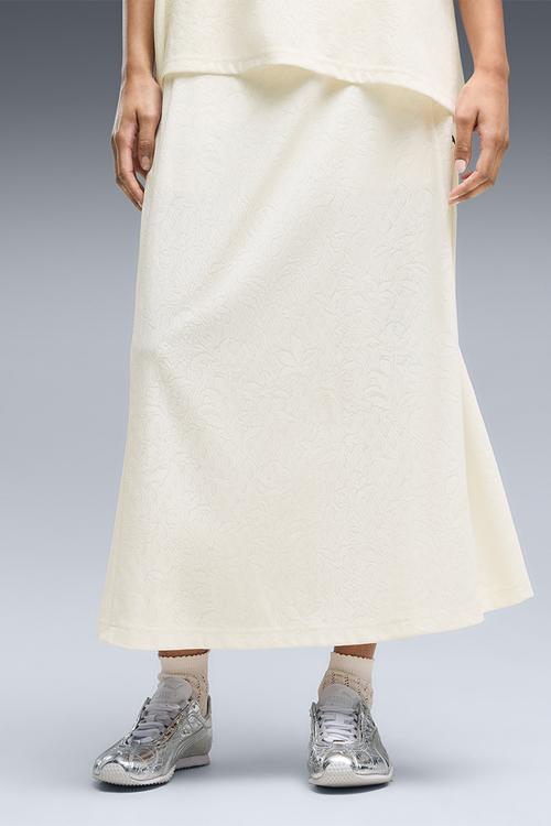 Lace Pack T7 Midi Skirt - Warm White