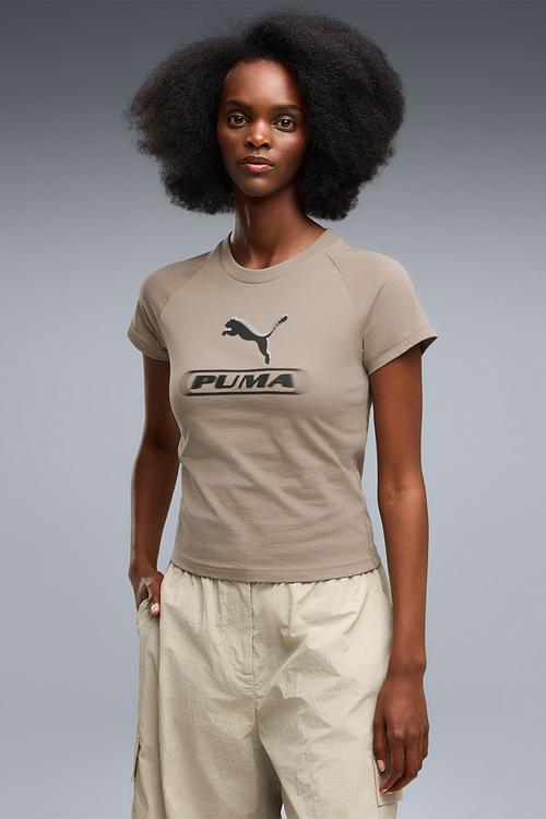 Puma Sport Slim Graphic Tee - Mouse Gray