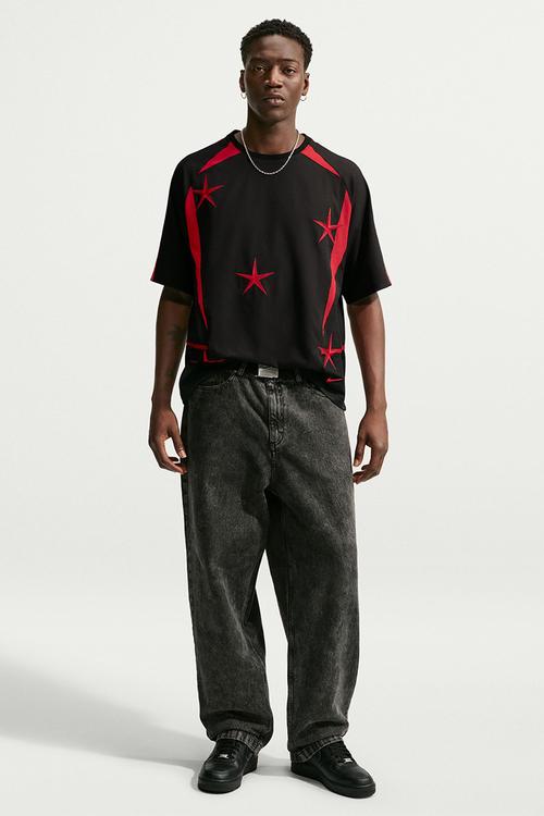YMH Football Jersey - Black/University Red/Safety Orange