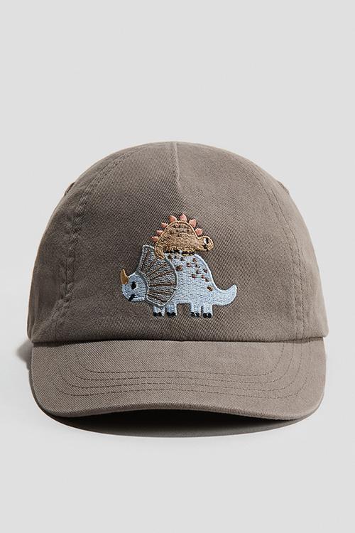 Cotton cap - mole/dinosaurs