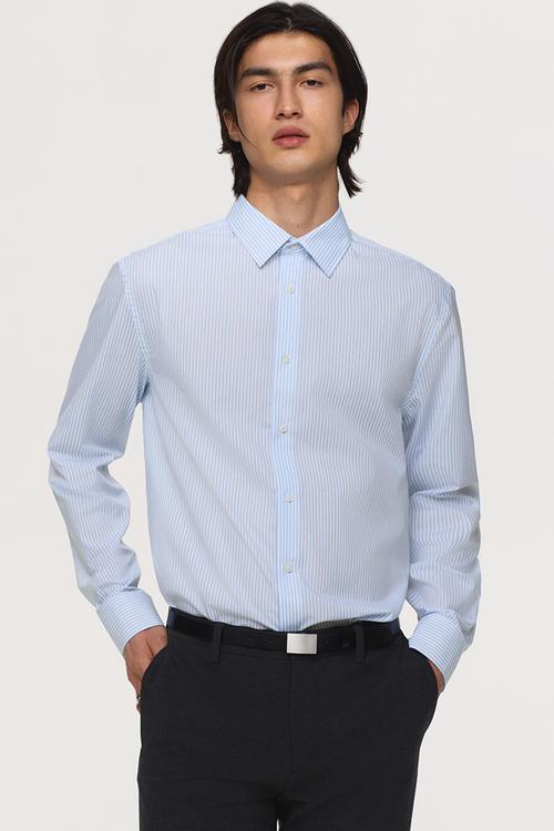 Regular fit easy-iron shirt - light blue/striped